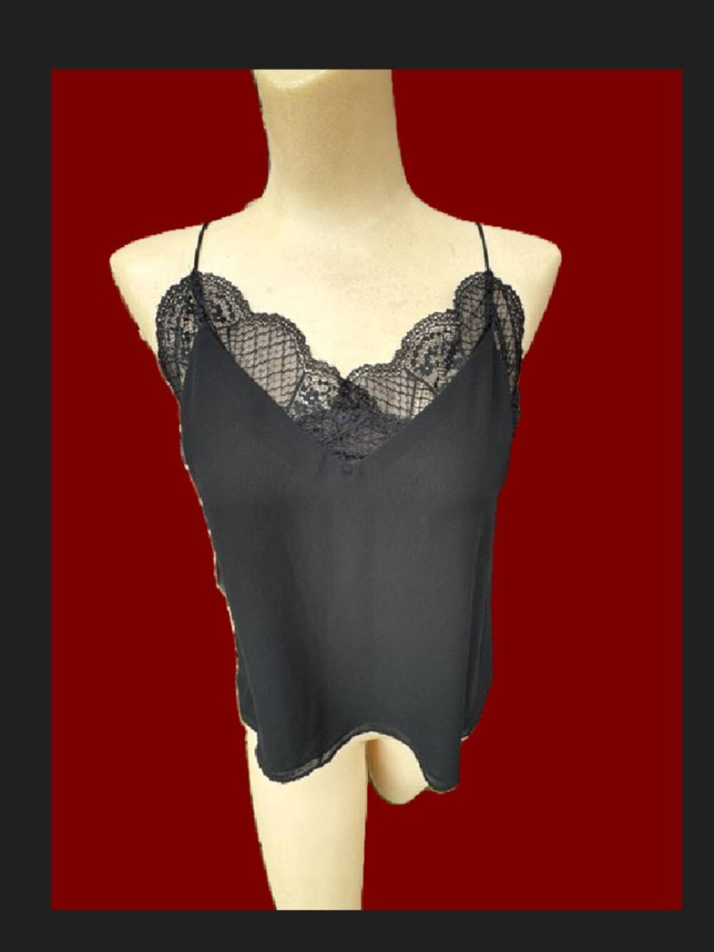 Ladies 'Zara Basic' Small Black Camisole NWT